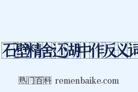 石壁精舍还湖中作反义词是什么意思的图片